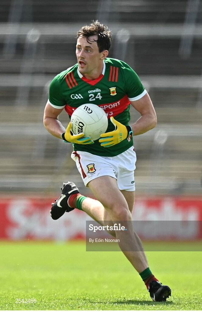 18 June 2023; Diarmuid O’Connor of Mayo during the GAA Football All-Ireland Senior Championship Round 3 match between Cork and Mayo at TUS Gaelic Grounds in Limerick. Photo by Eóin Noonan/Sportsfile