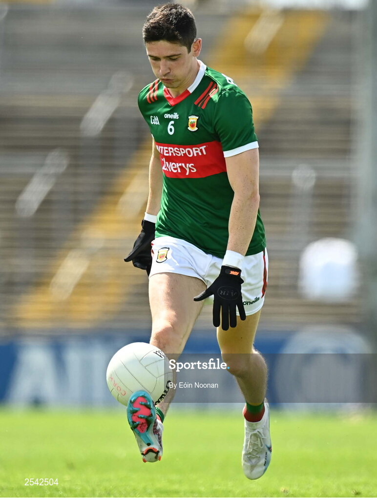 18 June 2023; Conor Loftus of Mayo during the GAA Football All-Ireland Senior Championship Round 3 match between Cork and Mayo at TUS Gaelic Grounds in Limerick. Photo by Eóin Noonan/Sportsfile