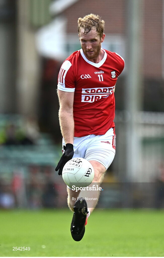 18 June 2023; Ruairi Deane of Cork during the GAA Football All-Ireland Senior Championship Round 3 match between Cork and Mayo at TUS Gaelic Grounds in Limerick. Photo by Eóin Noonan/Sportsfile