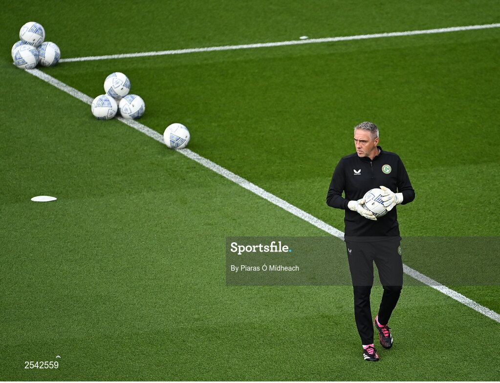 19 June 2023; Republic of Ireland goalkeeping coach Dean Kiely before the UEFA EURO 2024 Championship qualifying group B match between Republic of Ireland and Gibraltar at the Aviva Stadium in Dublin. Photo by Piaras Ó Mídheach/Sportsfile