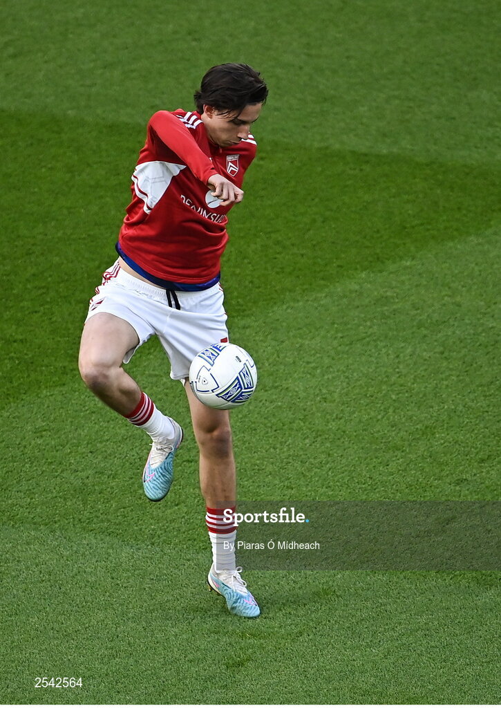 19 June 2023; Louie Annesley of Gibraltar during the warm-up before the UEFA EURO 2024 Championship qualifying group B match between Republic of Ireland and Gibraltar at the Aviva Stadium in Dublin. Photo by Piaras Ó Mídheach/Sportsfile