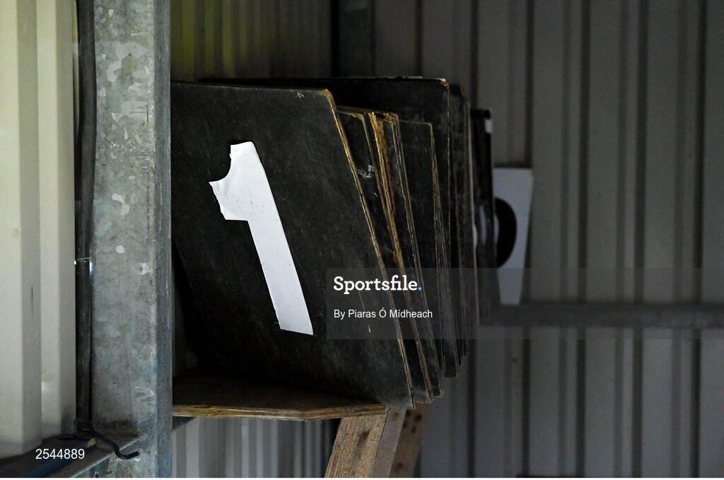 4 June 2023; Numbers for the scoreboard at the GAA Football All-Ireland Senior Championship Round 2 match between Roscommon and Sligo at Dr Hyde Park in Roscommon. Photo by Piaras Ó Mídheach/Sportsfile