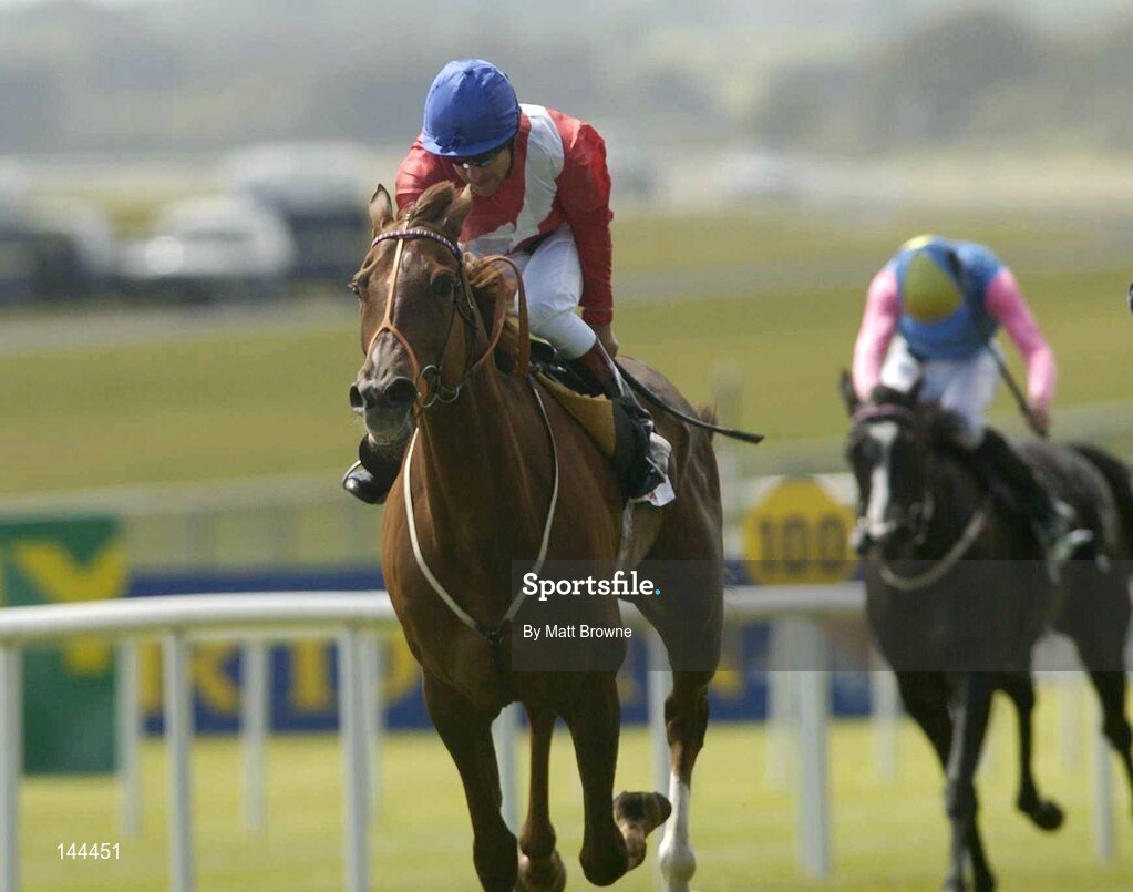 26 June 2004; Chorist with Darryl Holland up, on their way to winning the Audi Pretty Polly Stakes. Curragh Racecourse, Co. Kildare. Picture credit; Matt Browne / SPORTSFILE