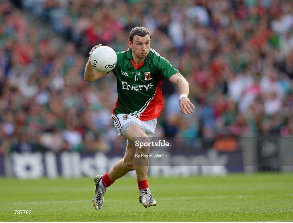 25 August 2013; Keith Higgins, Mayo. GAA Football All-Ireland Senior Championship Semi-Final, Mayo v Tyrone, Croke Park, Dublin. Picture credit: Ray McManus / SPORTSFILE
