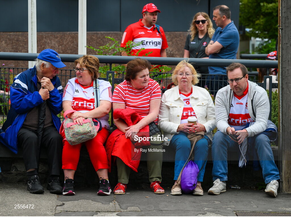 2 July 2023; Supporters wait for the stiles to open for the GAA Football All-Ireland Senior Championship quarter-final match between Derry and Cork at Croke Park in Dublin. Photo by Ray McManus/Sportsfile