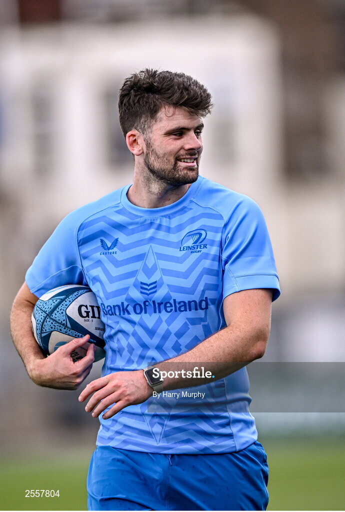 3 July 2023; Harry Byrne during a Leinster Rugby squad training session at Energia Park in Dublin. Photo by Harry Murphy/Sportsfile