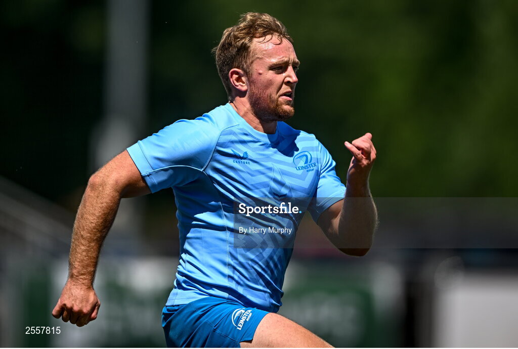 3 July 2023; Liam Turner during a Leinster Rugby squad training session at Energia Park in Dublin. Photo by Harry Murphy/Sportsfile