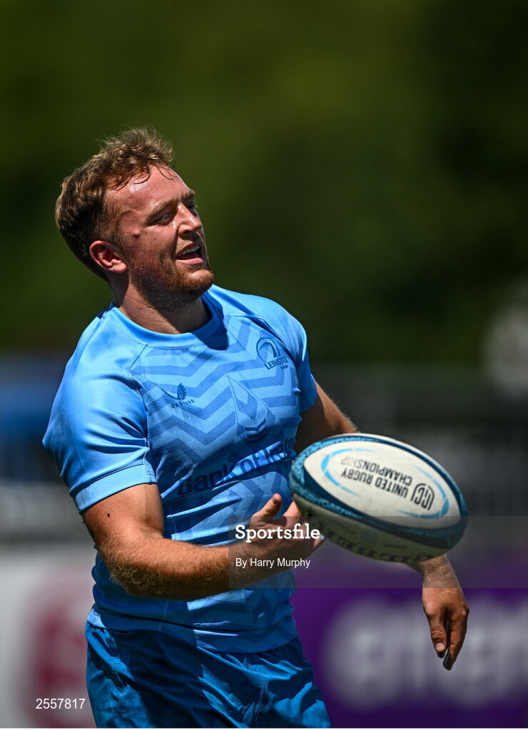 3 July 2023; Liam Turner during a Leinster Rugby squad training session at Energia Park in Dublin. Photo by Harry Murphy/Sportsfile