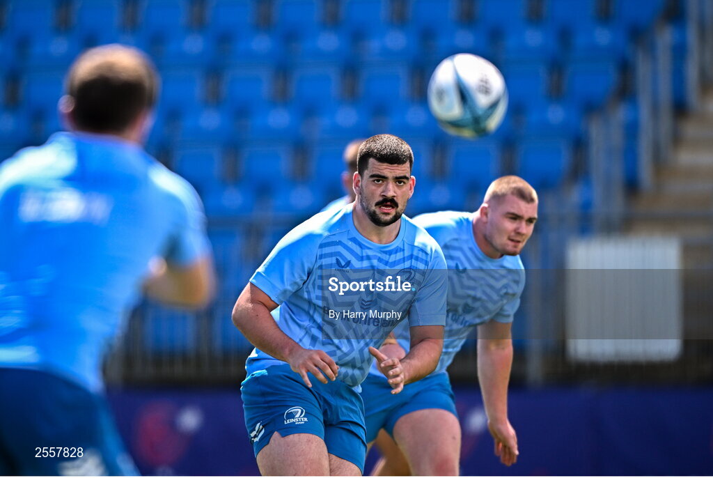 3 July 2023; Rory McGuire during a Leinster Rugby squad training session at Energia Park in Dublin. Photo by Harry Murphy/Sportsfile