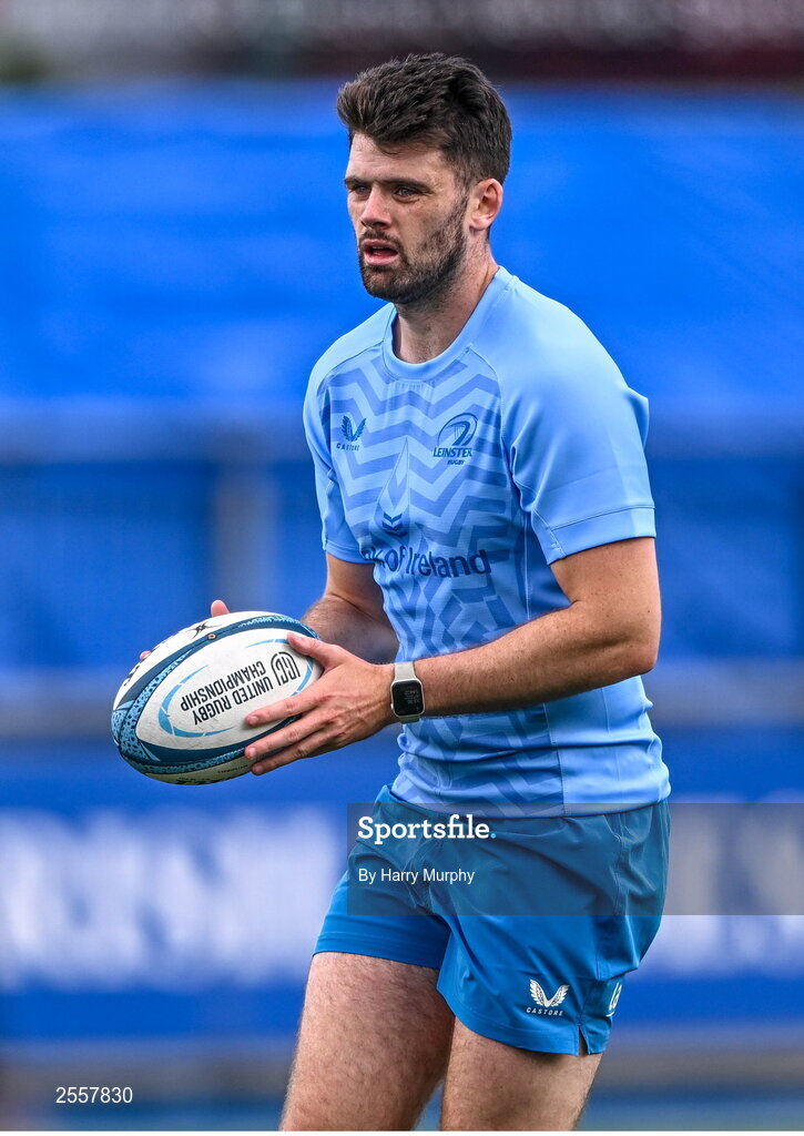 3 July 2023; Harry Byrne during a Leinster Rugby squad training session at Energia Park in Dublin. Photo by Harry Murphy/Sportsfile