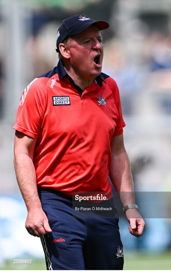 2 July 2023; Cork manager John Cleary during the GAA Football All-Ireland Senior Championship quarter-final match between Derry and Cork at Croke Park in Dublin. Photo by Piaras Ó Mídheach/Sportsfile