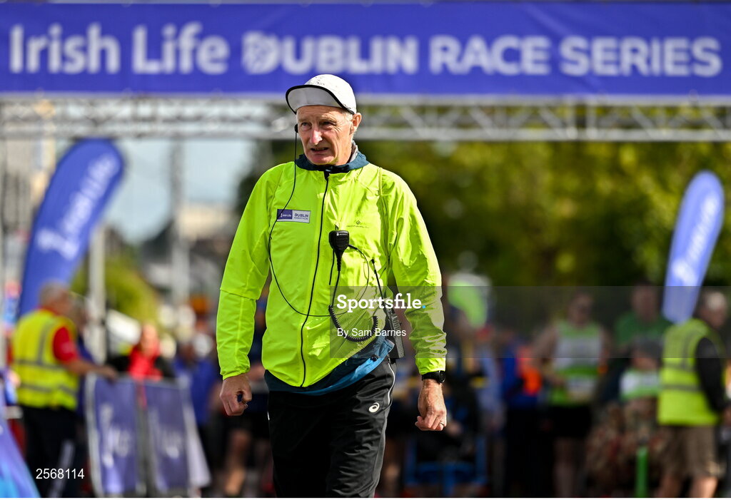 16 July 2023; Race director Jim Aughney before the 2023 Irish Life Dublin Race Series-Fingal 10km which took place on Sunday 16th of July at Swords in Dublin. Photo by Sam Barnes/Sportsfile