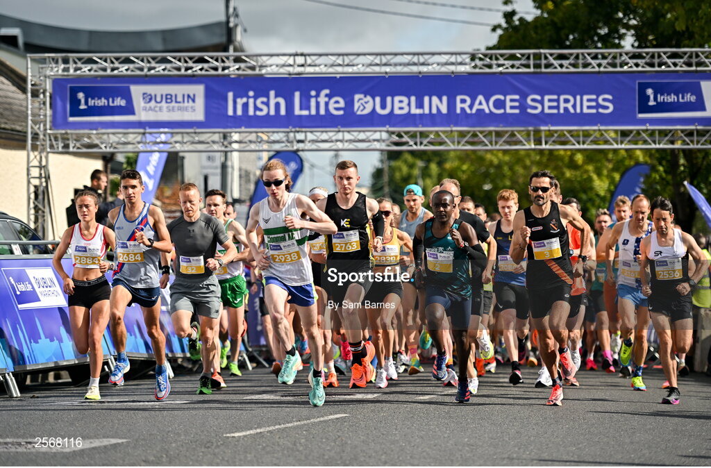 16 July 2023; A general view of the start during the 2023 Irish Life Dublin Race Series-Fingal 10km which took place on Sunday 16th of July at Swords in Dublin. Photo by Sam Barnes/Sportsfile