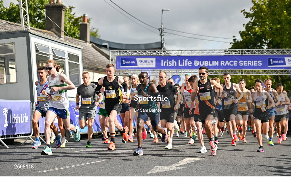 16 July 2023; A general view of the start during the 2023 Irish Life Dublin Race Series-Fingal 10km which took place on Sunday 16th of July at Swords in Dublin. Photo by Sam Barnes/Sportsfile