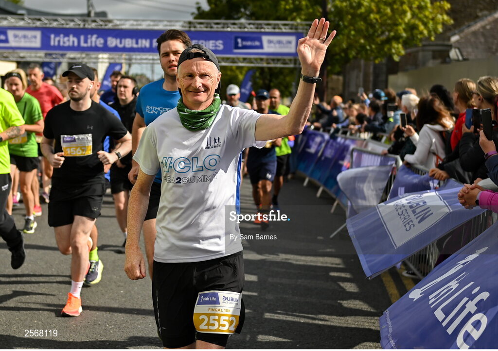 16 July 2023; Joseph Kiernan of Dublin Bay Running Club during the 2023 Irish Life Dublin Race Series-Fingal 10km which took place on Sunday 16th of July at Swords in Dublin. Photo by Sam Barnes/Sportsfile