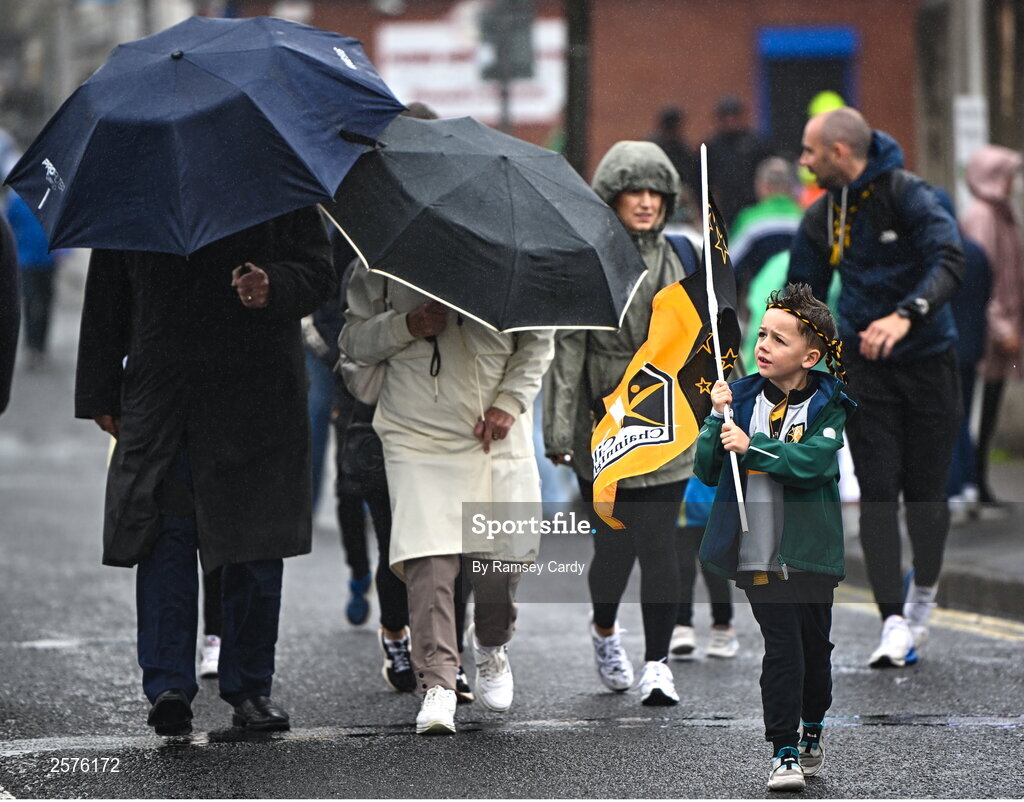 23 July 2023; Kilkenny supporter Ollie Bergin, age 6, before the GAA Hurling All-Ireland Senior Championship final match between Kilkenny and Limerick at Croke Park in Dublin. Photo by Ramsey Cardy/Sportsfile