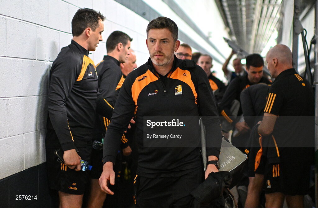 23 July 2023; Kilkenny manager Derek Lyng arrives before the GAA Hurling All-Ireland Senior Championship final match between Kilkenny and Limerick at Croke Park in Dublin. Photo by Ramsey Cardy/Sportsfile