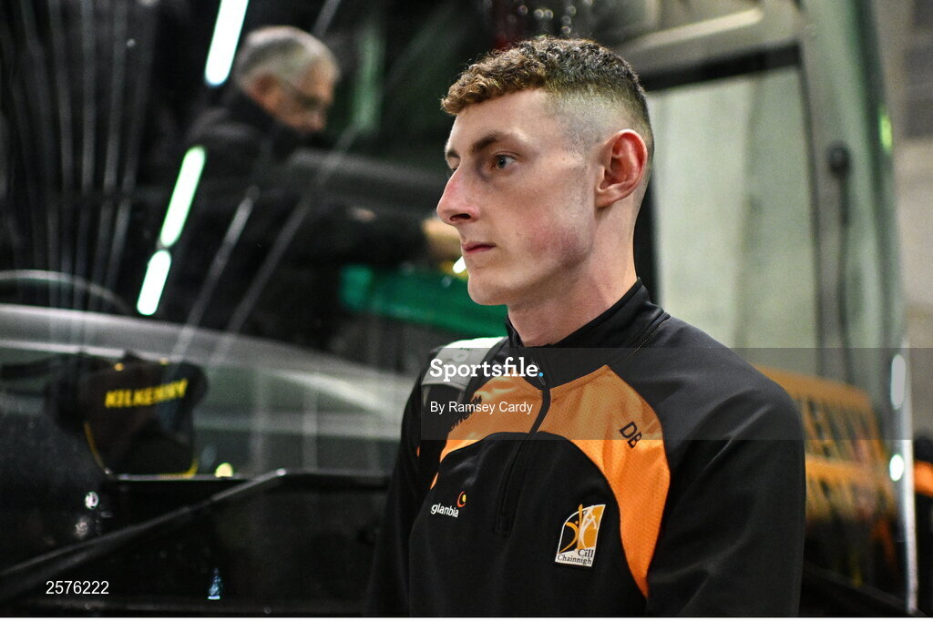 23 July 2023; David Blanchfield of Kilkenny arrives before the GAA Hurling All-Ireland Senior Championship final match between Kilkenny and Limerick at Croke Park in Dublin. Photo by Ramsey Cardy/Sportsfile