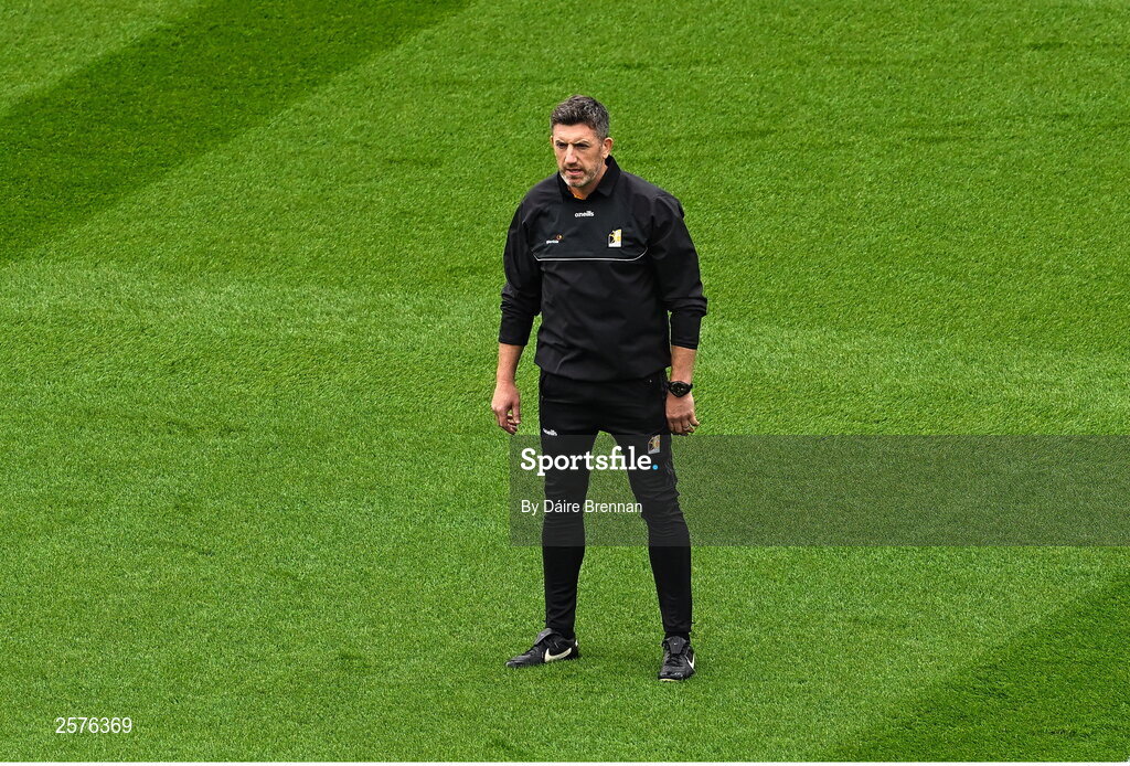 23 July 2023; Kilkenny manager Derek Lyng ahead of the GAA Hurling All-Ireland Senior Championship final match between Kilkenny and Limerick at Croke Park in Dublin. Photo by Daire Brennan/Sportsfile