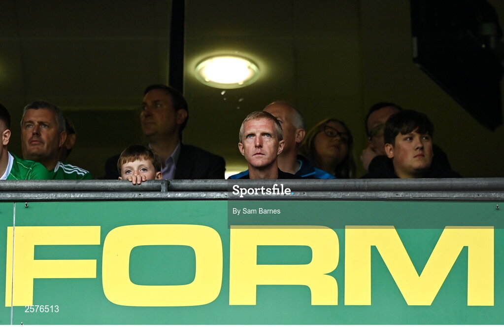23 July 2023; Galway manager and former Kilkenny hurler Henry Shefflin during the GAA Hurling All-Ireland Senior Championship final match between Kilkenny and Limerick at Croke Park in Dublin. Photo by Sam Barnes/Sportsfile