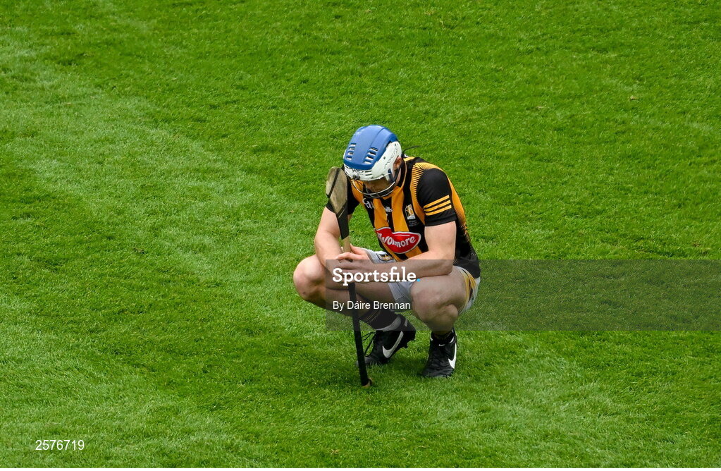 23 July 2023; A dejected Huw Lawlor of Kilkenny after the GAA Hurling All-Ireland Senior Championship final match between Kilkenny and Limerick at Croke Park in Dublin. Photo by Daire Brennan/Sportsfile