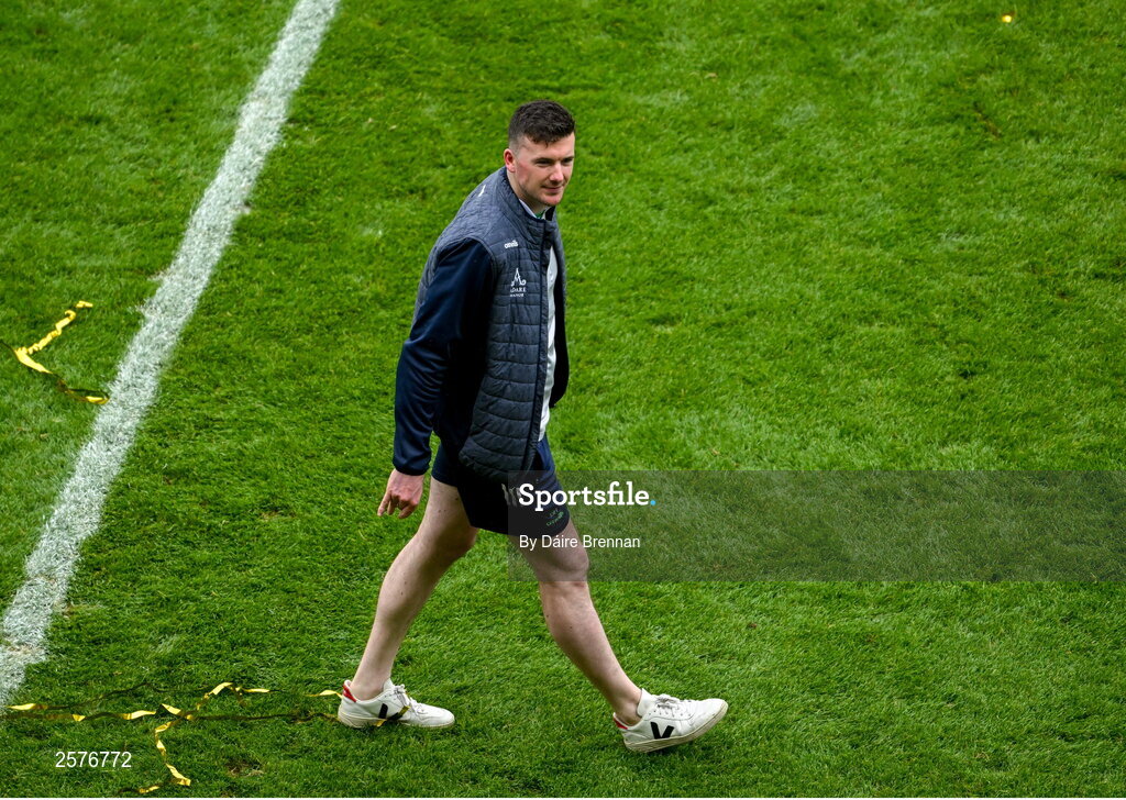 23 July 2023; Injured Limerick captain Declan Hannon after the GAA Hurling All-Ireland Senior Championship final match between Kilkenny and Limerick at Croke Park in Dublin. Photo by Daire Brennan/Sportsfile
