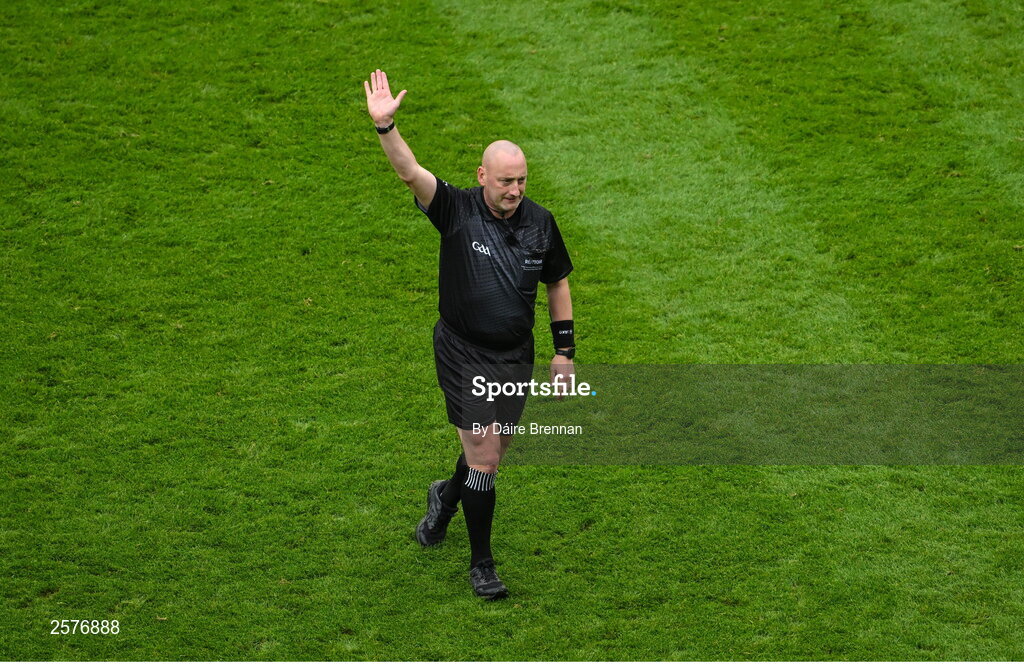 23 July 2023; Referee John Keenan during the GAA Hurling All-Ireland Senior Championship final match between Kilkenny and Limerick at Croke Park in Dublin. Photo by Daire Brennan/Sportsfile