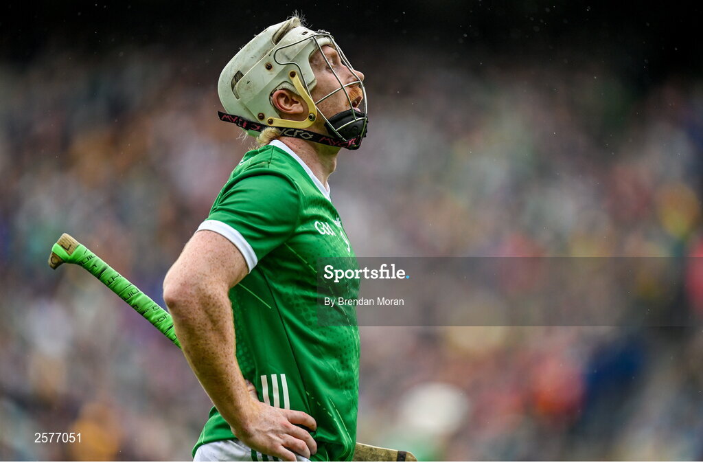 23 July 2023; Cian Lynch of Limerick during the GAA Hurling All-Ireland Senior Championship final match between Kilkenny and Limerick at Croke Park in Dublin. Photo by Brendan Moran/Sportsfile