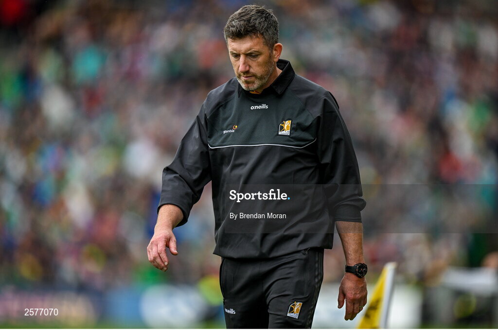 23 July 2023; Kilkenny manager Derek Lyng during the GAA Hurling All-Ireland Senior Championship final match between Kilkenny and Limerick at Croke Park in Dublin. Photo by Brendan Moran/Sportsfile