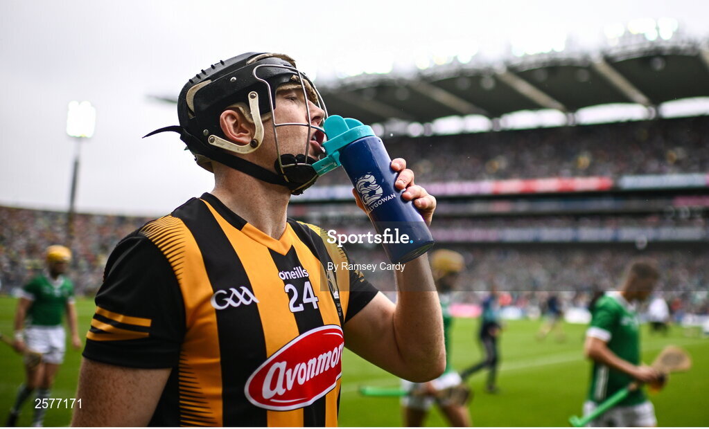23 July 2023; Walter Walsh of Kilkenny before the GAA Hurling All-Ireland Senior Championship final match between Kilkenny and Limerick at Croke Park in Dublin. Photo by Ramsey Cardy/Sportsfile