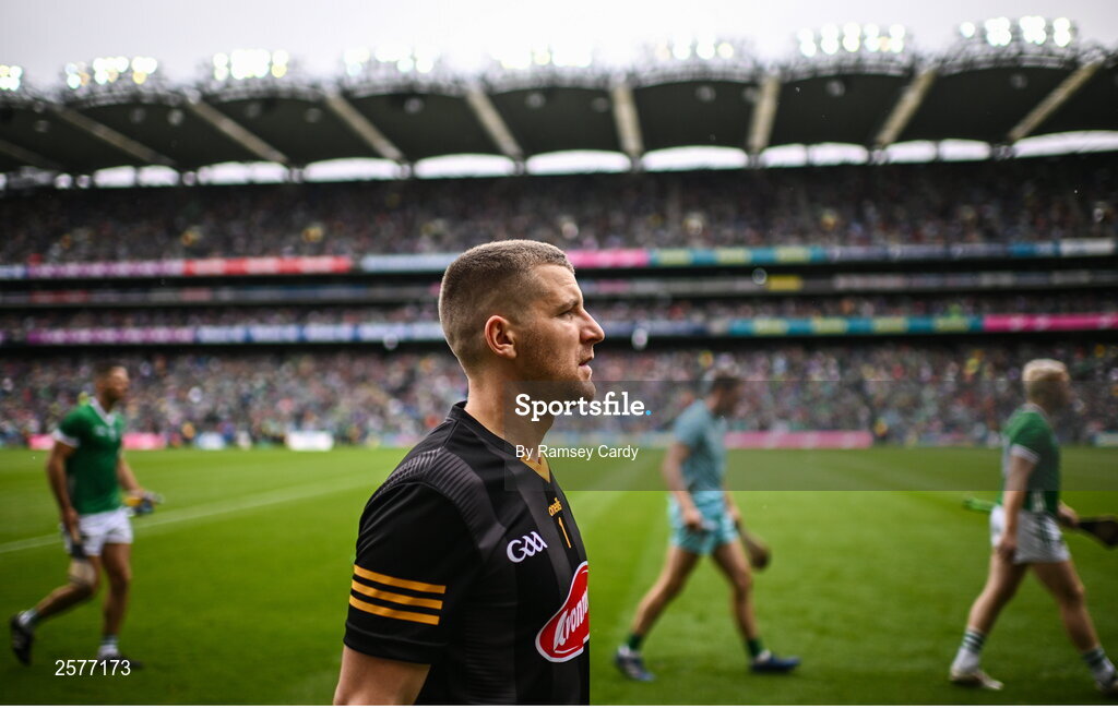 23 July 2023; Kilkenny goalkeeper Eoin Murphy before the GAA Hurling All-Ireland Senior Championship final match between Kilkenny and Limerick at Croke Park in Dublin. Photo by Ramsey Cardy/Sportsfile
