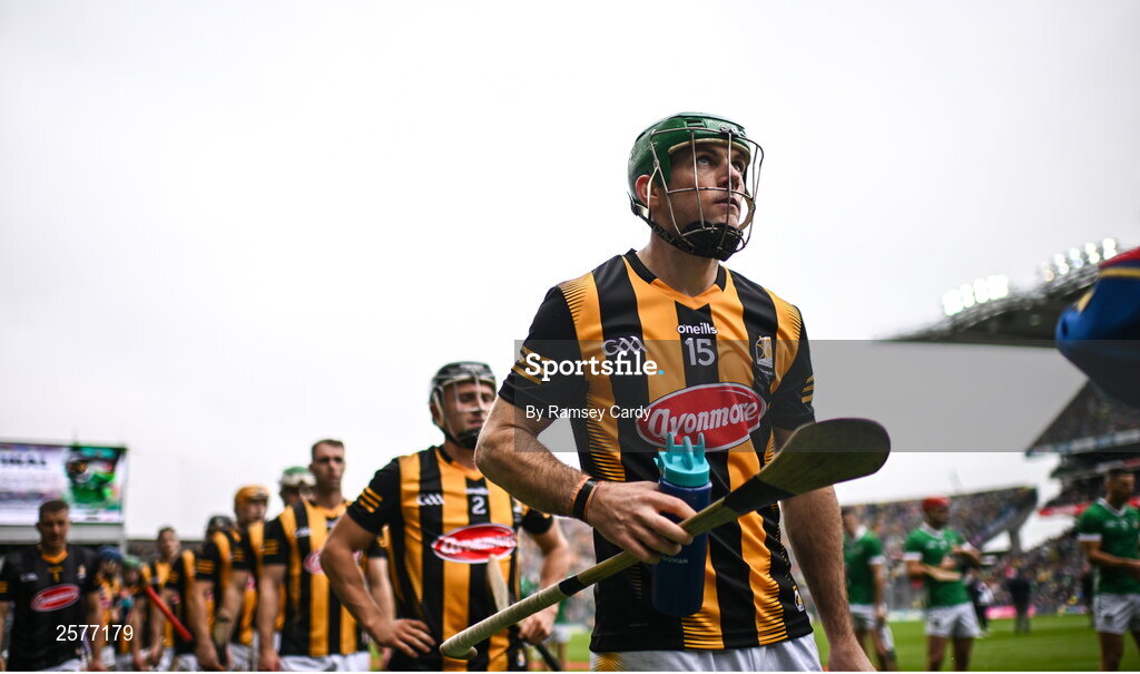 23 July 2023; Eoin Cody of Kilkenny before the GAA Hurling All-Ireland Senior Championship final match between Kilkenny and Limerick at Croke Park in Dublin. Photo by Ramsey Cardy/Sportsfile