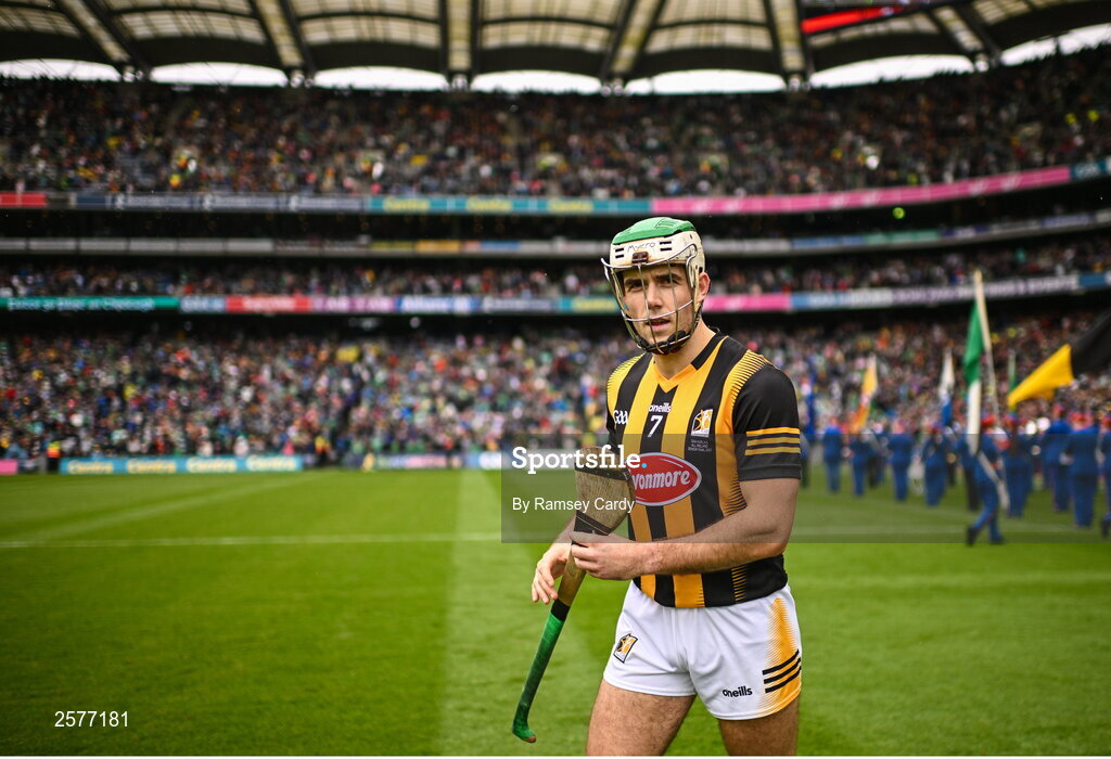 23 July 2023; Paddy Deegan of Kilkenny before the GAA Hurling All-Ireland Senior Championship final match between Kilkenny and Limerick at Croke Park in Dublin. Photo by Ramsey Cardy/Sportsfile