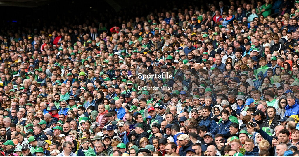 23 July 2023; Supporters before the GAA Hurling All-Ireland Senior Championship final match between Kilkenny and Limerick at Croke Park in Dublin. Photo by Brendan Moran/Sportsfile