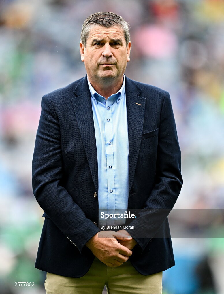 23 July 2023; Michael Duignan of the Offaly 1998 All-Ireland winning Jubilee team as the team are honoured before the GAA Hurling All-Ireland Senior Championship final match between Kilkenny and Limerick at Croke Park in Dublin. Photo by Brendan Moran/Sportsfile Photo by Brendan Moran/Sportsfile