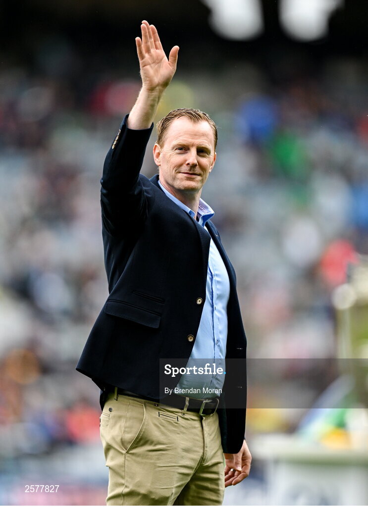 23 July 2023; Noel Murphy of the Offaly 1998 All-Ireland winning Jubilee team as the team are honoured before the GAA Hurling All-Ireland Senior Championship final match between Kilkenny and Limerick at Croke Park in Dublin. Photo by Brendan Moran/Sportsfile Photo by Brendan Moran/Sportsfile