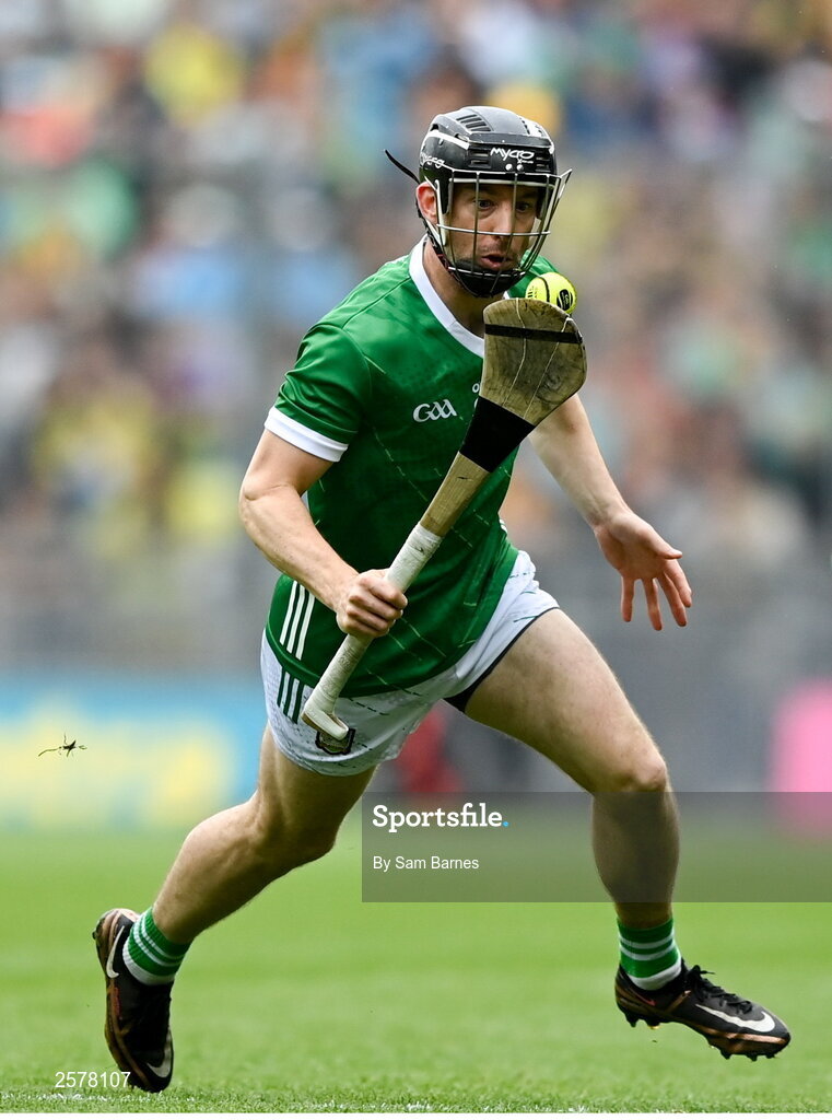 23 July 2023; Graeme Mulcahy of Limerick during the GAA Hurling All-Ireland Senior Championship final match between Kilkenny and Limerick at Croke Park in Dublin. Photo by Sam Barnes/Sportsfile