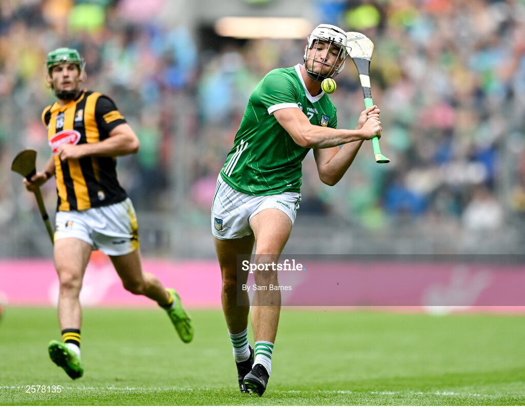 23 July 2023; Kyle Hayes of Limerick during the GAA Hurling All-Ireland Senior Championship final match between Kilkenny and Limerick at Croke Park in Dublin. Photo by Sam Barnes/Sportsfile