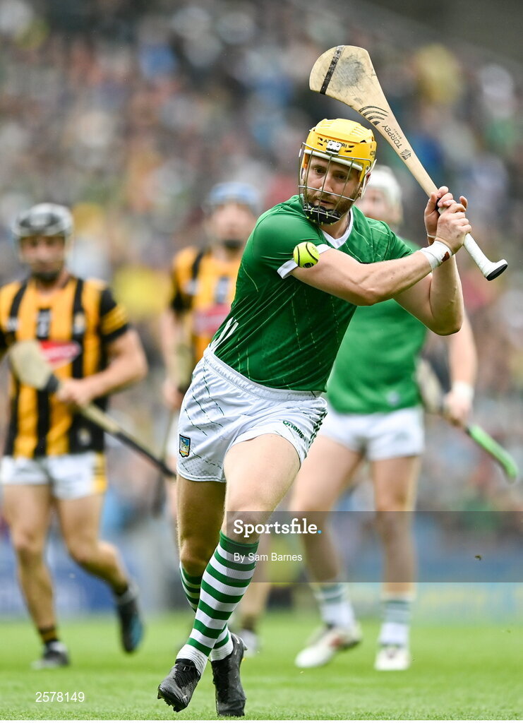 23 July 2023; Séamus Flanagan of Limerick during the GAA Hurling All-Ireland Senior Championship final match between Kilkenny and Limerick at Croke Park in Dublin. Photo by Sam Barnes/Sportsfile