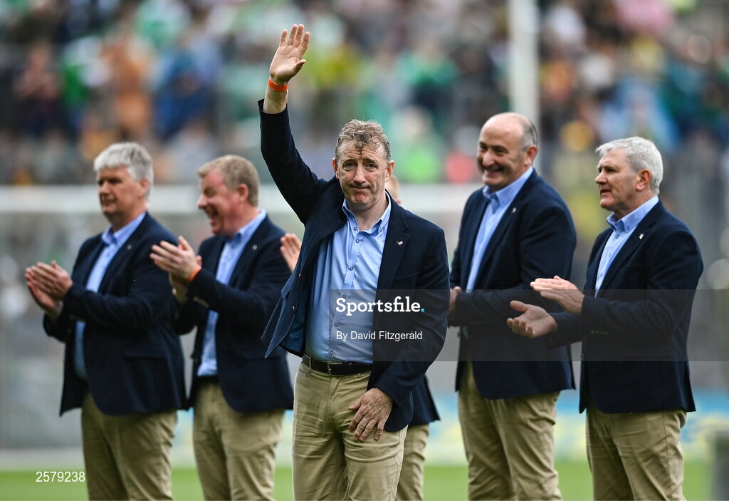 23 July 2023; Brian Whelahan of the Offaly 1998 All-Ireland winning Jubilee team as the team are honoured before the GAA Hurling All-Ireland Senior Championship final match between Kilkenny and Limerick at Croke Park in Dublin. Photo by David Fitzgerald/Sportsfile