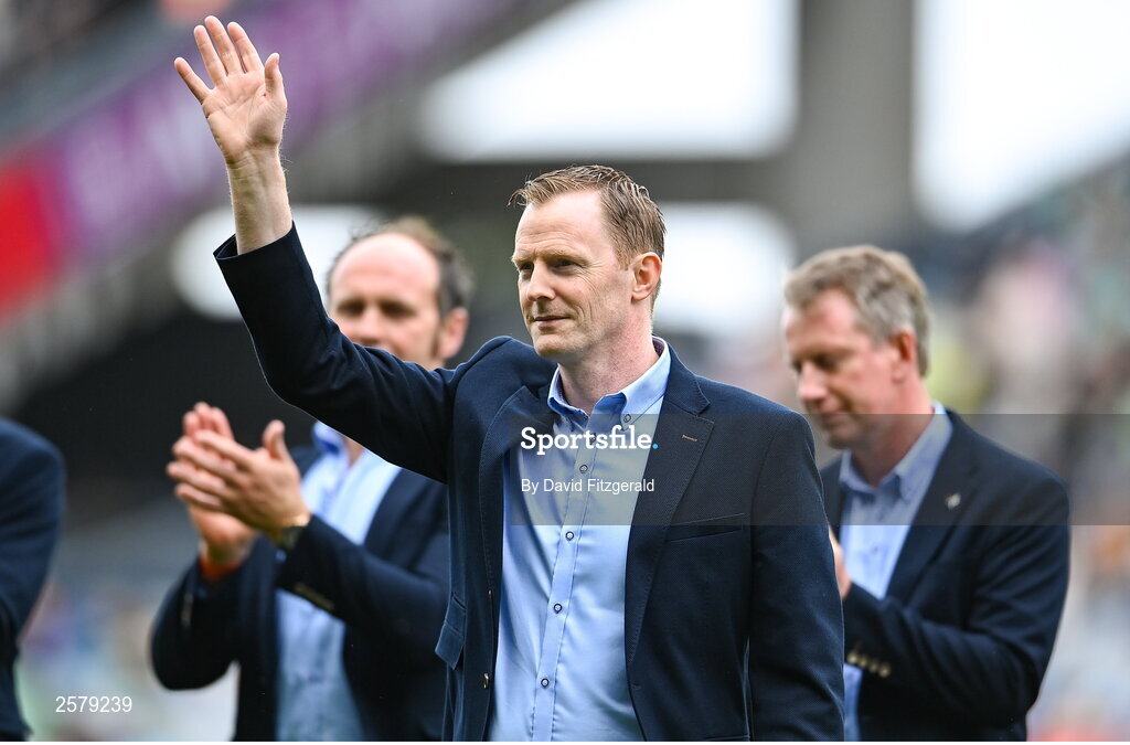 23 July 2023; Noel Murphy of the Offaly 1998 All-Ireland winning Jubilee team as the team are honoured before the GAA Hurling All-Ireland Senior Championship final match between Kilkenny and Limerick at Croke Park in Dublin. Photo by David Fitzgerald/Sportsfile