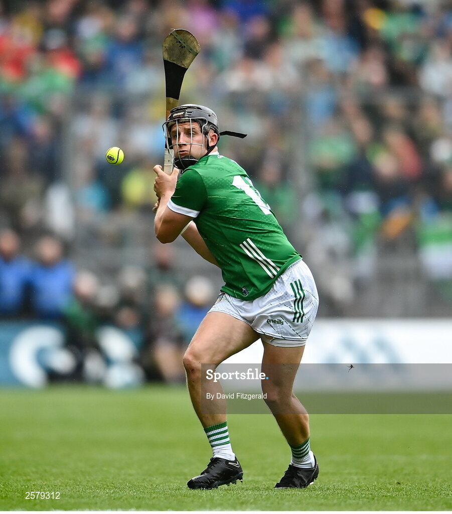 23 July 2023; Peter Casey of Limerick during the GAA Hurling All-Ireland Senior Championship final match between Kilkenny and Limerick at Croke Park in Dublin. Photo by David Fitzgerald/Sportsfile