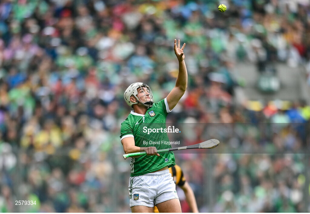 23 July 2023; Kyle Hayes of Limerick during the GAA Hurling All-Ireland Senior Championship final match between Kilkenny and Limerick at Croke Park in Dublin. Photo by David Fitzgerald/Sportsfile