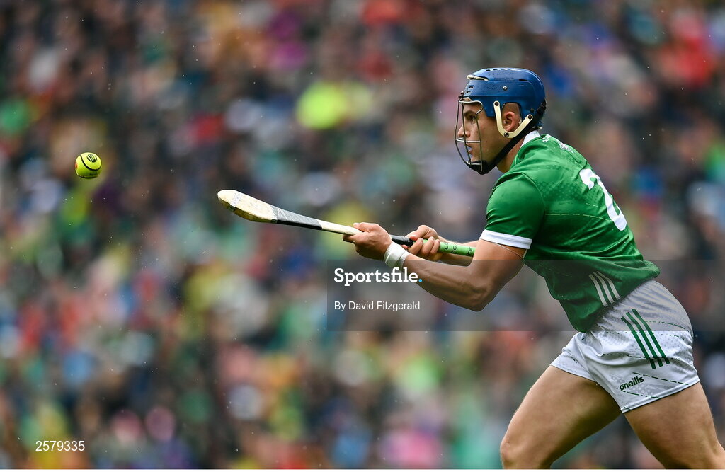 23 July 2023; Mike Casey of Limerick during the GAA Hurling All-Ireland Senior Championship final match between Kilkenny and Limerick at Croke Park in Dublin. Photo by David Fitzgerald/Sportsfile