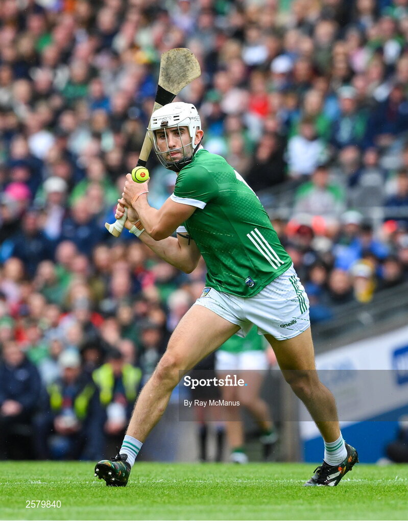 23 July 2023; Aaron Gillane of Limerick during the GAA Hurling All-Ireland Senior Championship final match between Kilkenny and Limerick at Croke Park in Dublin. Photo by Ray McManus/Sportsfile