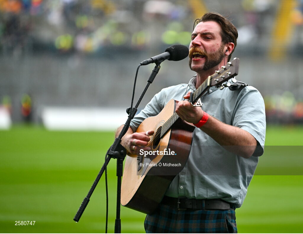 23 July 2023; The Mary Wallopers playing before the GAA Hurling All-Ireland Senior Championship final match between Kilkenny and Limerick at Croke Park in Dublin. Photo by Piaras Ó Mídheach/Sportsfile