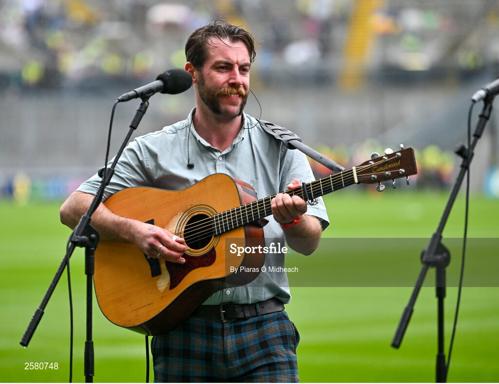 23 July 2023; The Mary Wallopers playing before the GAA Hurling All-Ireland Senior Championship final match between Kilkenny and Limerick at Croke Park in Dublin. Photo by Piaras Ó Mídheach/Sportsfile