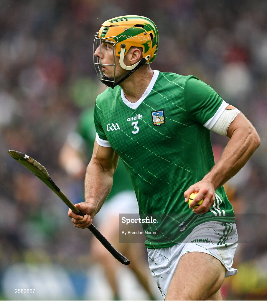23 July 2023; Dan Morrissey of Limerick during the GAA Hurling All-Ireland Senior Championship final match between Kilkenny and Limerick at Croke Park in Dublin. Photo by Brendan Moran/Sportsfile