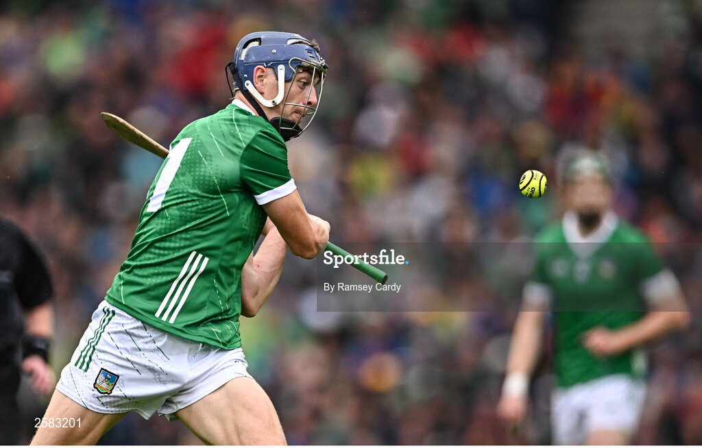 23 July 2023; David Reidy of Limerick during the GAA Hurling All-Ireland Senior Championship final match between Kilkenny and Limerick at Croke Park in Dublin. Photo by Ramsey Cardy/Sportsfile