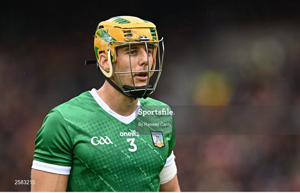 23 July 2023; Dan Morrissey of Limerick during the GAA Hurling All-Ireland Senior Championship final match between Kilkenny and Limerick at Croke Park in Dublin. Photo by Ramsey Cardy/Sportsfile